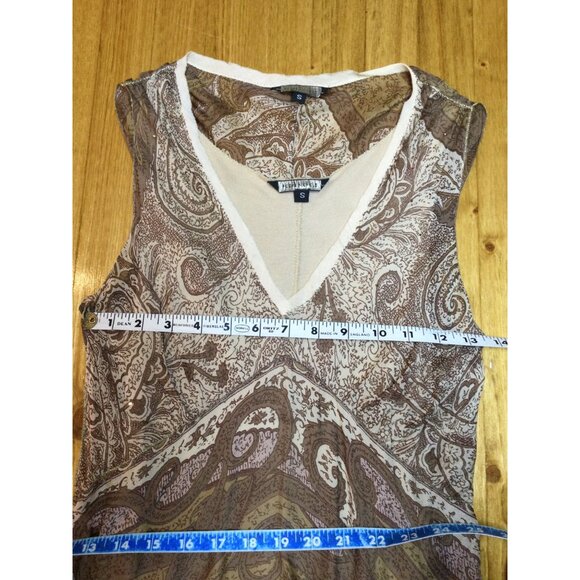 Rozae Nichols Silk Babydoll Maxi Dress Brown Paisley Sheer Goblin Forest Fairy - Picture 8 of 10